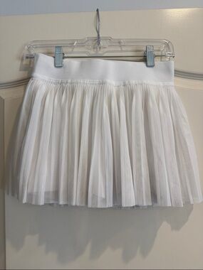 Lululemon Women's White Pleated Tulle Skort - Classic Mini